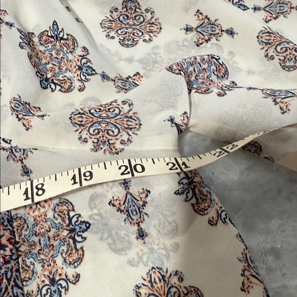 Knox Rose White and Blue Boho Blouse - Picture 3 of 5